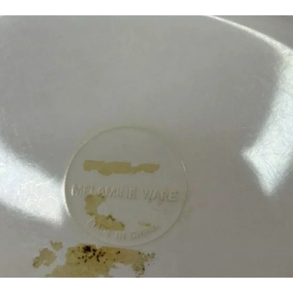Vintage Melamine Ware Divided Kids Plate Bear Bunny Duck Nursery White Retro‎